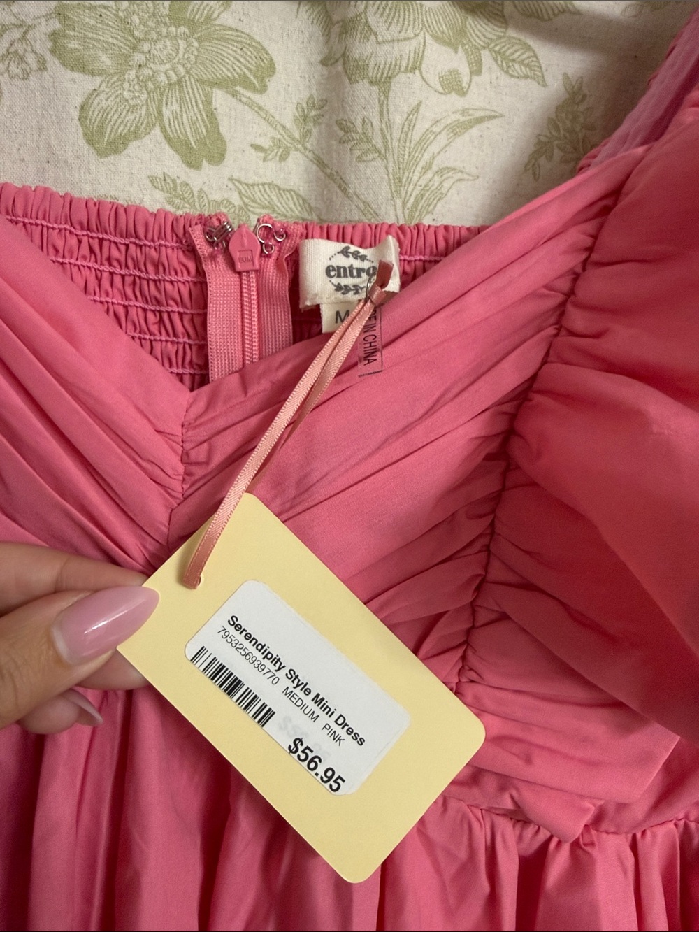 Entro Pink Ruffled Dress - Picture 4 of 6